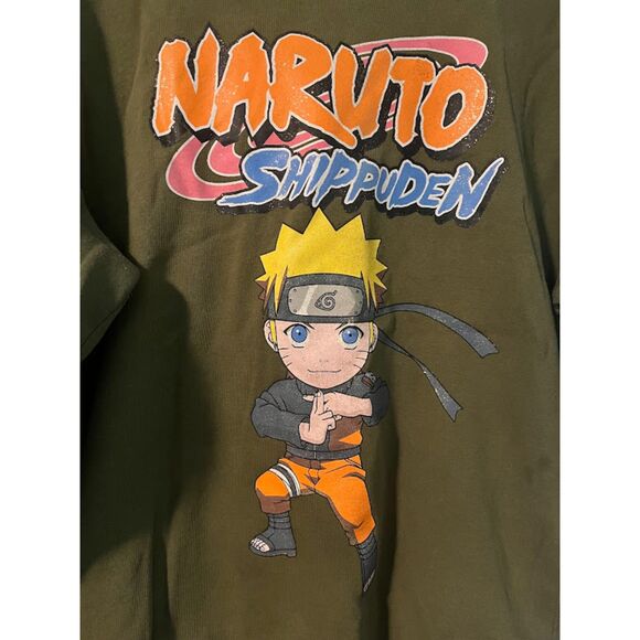 Reason Hoodie L Olive Green Naruto Shippuden Anime Cosplay Streetwear 2007 - Picture 4 of 6